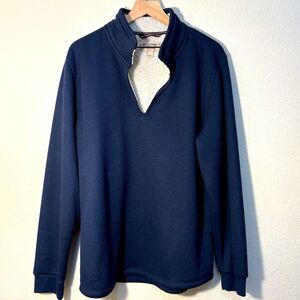THE B.C. CLOTHING CO. Faux Sherpa Lined Sweater Men’s Navy Blue L.